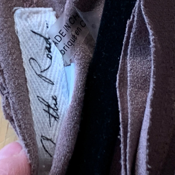 On The Road Dress Womens XSmall Brown Slit Jewel Neck Bohemian Cold Shoulder - Picture 5 of 8